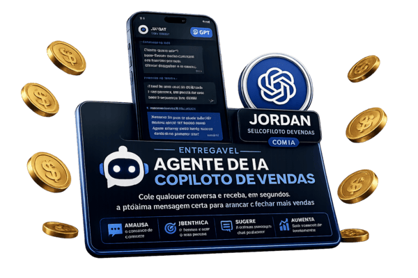 Mockup do Jordan, copiloto de vendas com IA